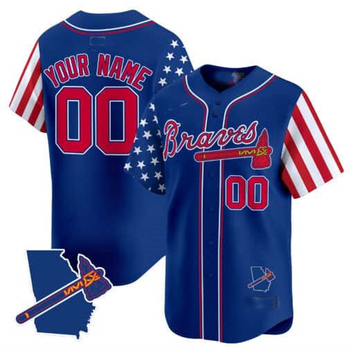 Custom A.Braves Independence Day Vapor Premier Limited V2 篓CStitched Baseball Jerseys