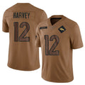D.Broncos #12 RJ Harvey Player Brown Salute To Service Limited Football Jerseys