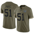 IN.Colts #51 Kwity Paye Player Olive Salute To Service Limited Football Jerseys