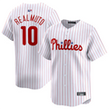 P.Phillies #10 J.T. Realmuto Player White Home Limited Baseball Jerseys